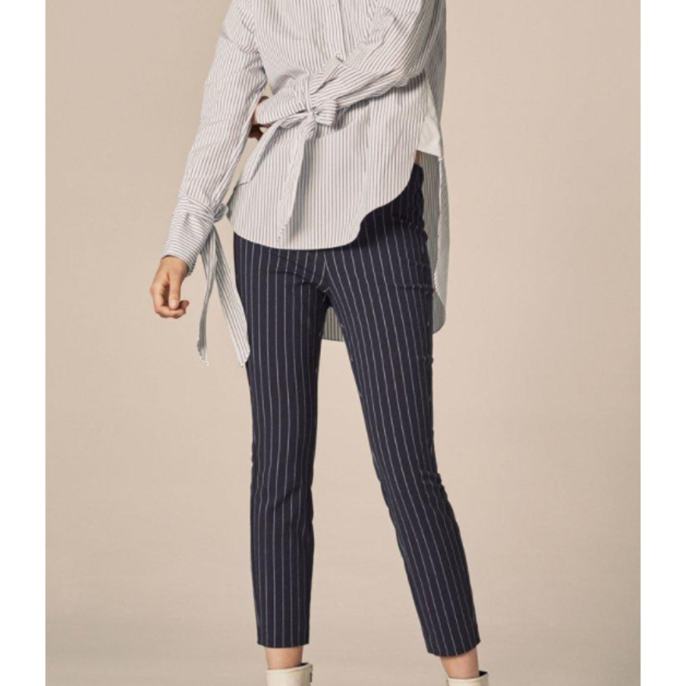 Rag & Bone Blue Simone Pinstripe Pant